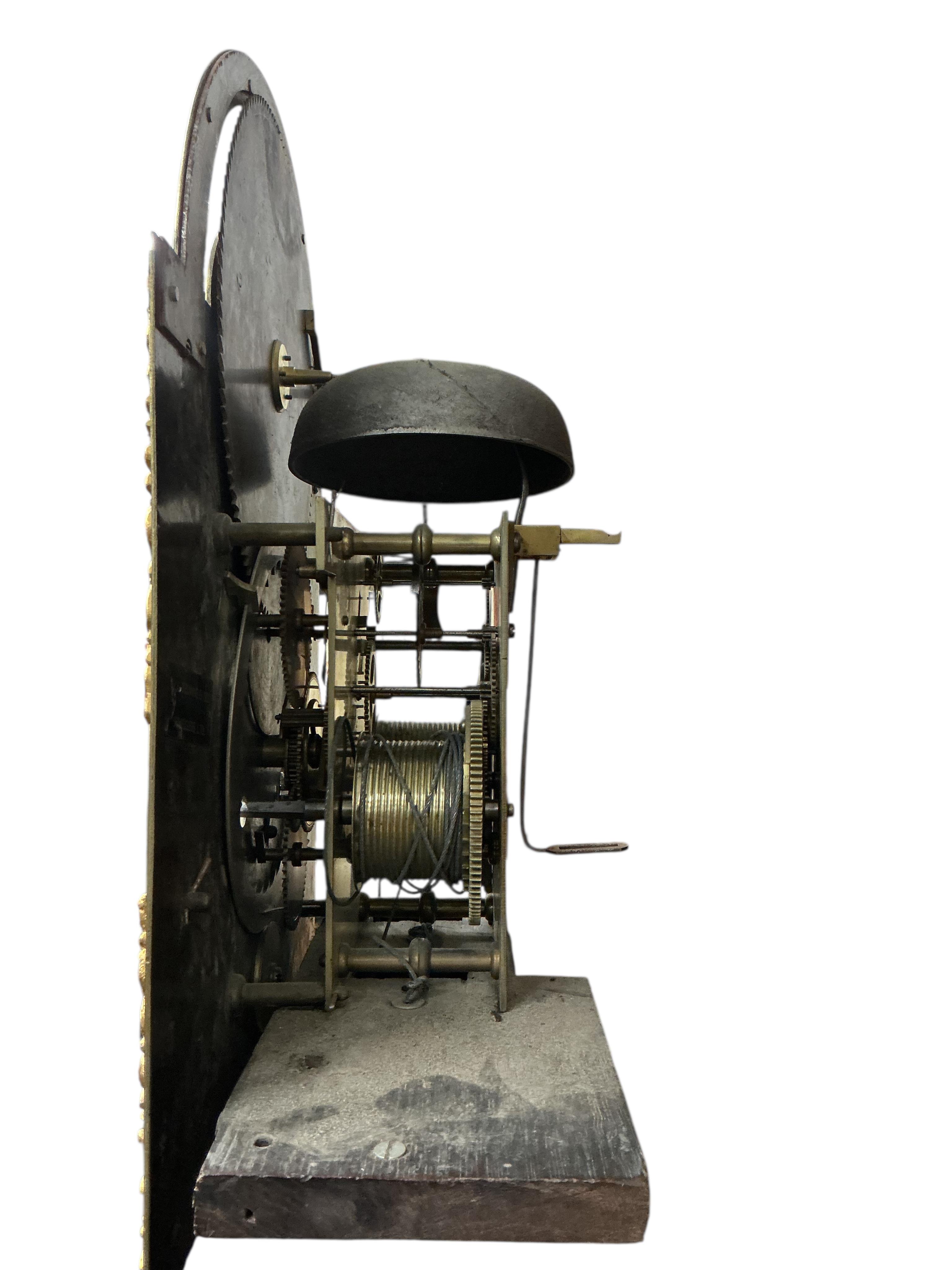 A chinoiserie lacquered longcase clock, dial marked Robert Lyon, height 230cm